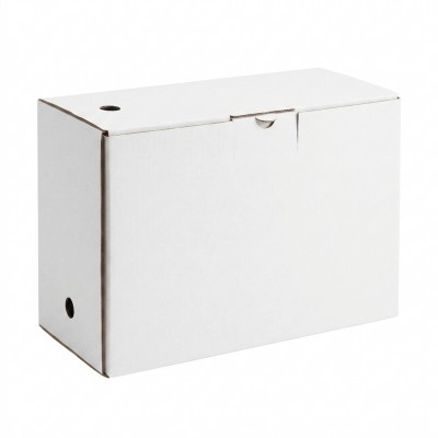 Cutie arhivare documente A4 carton ondulat alb 375 x 155 x 255 mm birou Adison